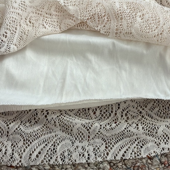 Rue 21β’ Cream Lace Slip On Skater Dress with Belt, Fully Lined, Size M - Picture 15 of 16
